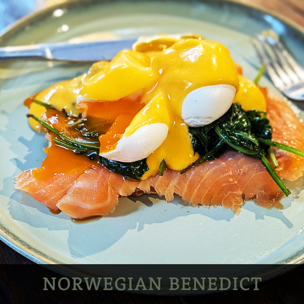 Norwegian Benedict at Café Portico, Sydney