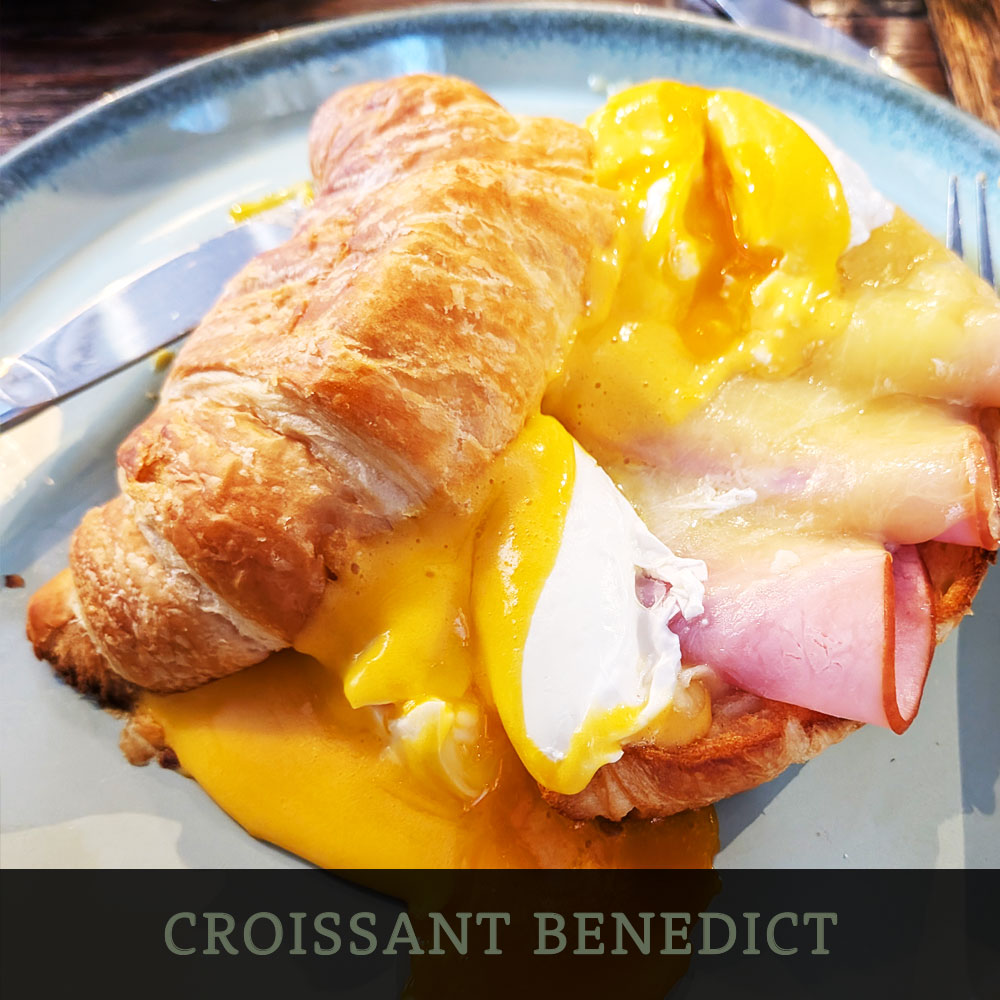 Croissant Benedict at Café Portico, Sydney