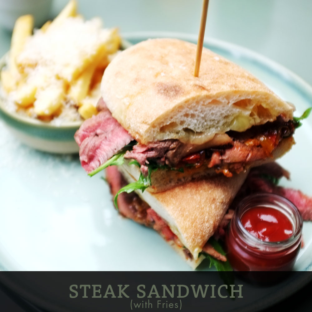 Steak Sandwich at Café Portico, Sydney
