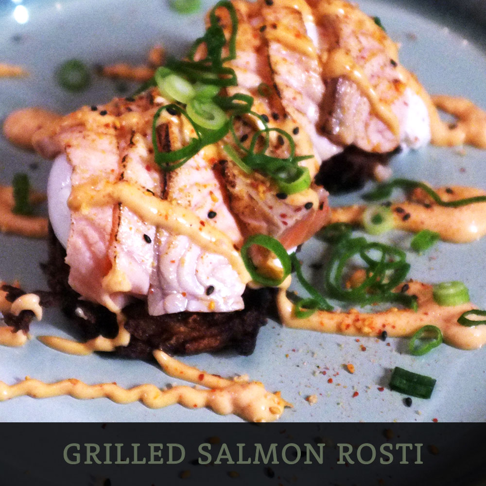 Grilled Salmon Rosti at Café Portico, Sydney