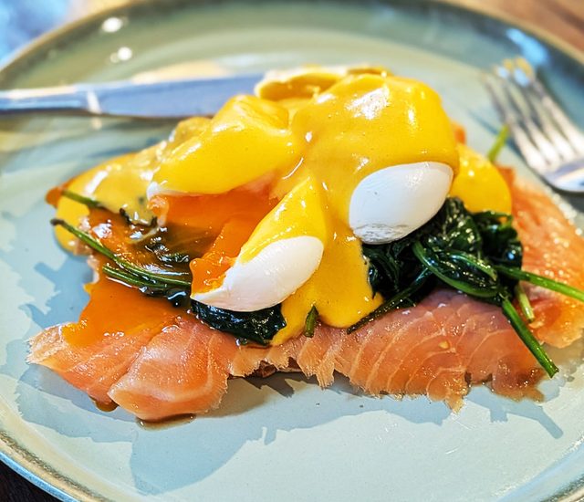 Norwegian Benedict at Café Portico, Sydney