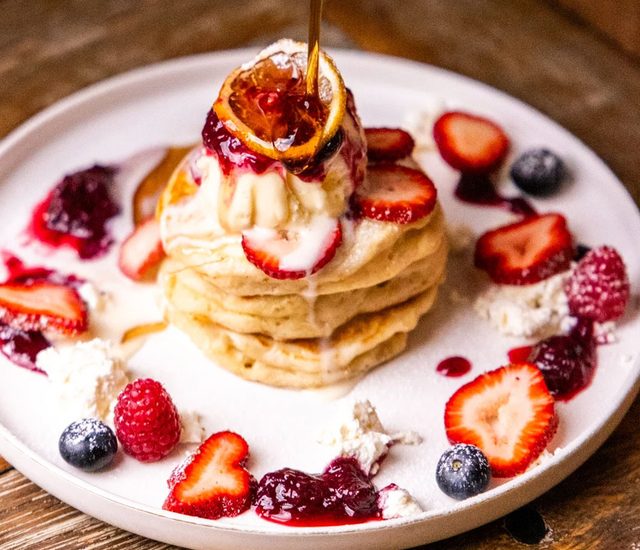 Lemon Ricotta Pancakes at Café Portico, Sydney
