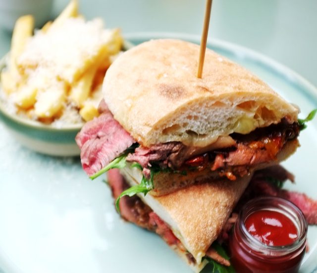 Steak Sandwich at Café Portico, Sydney
