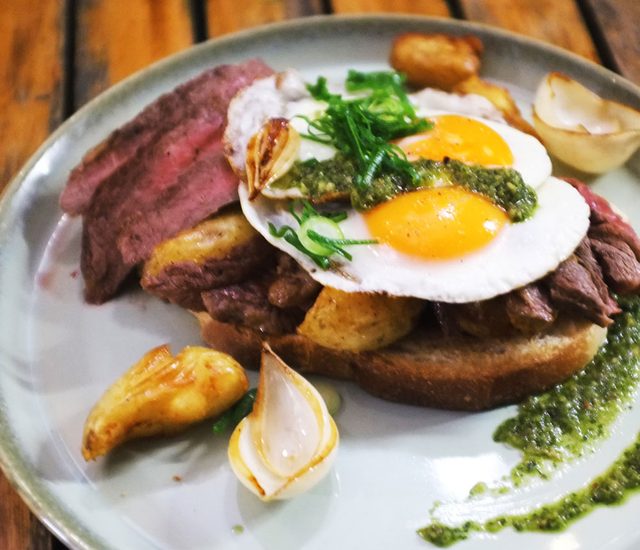 Steak and Eggs at Café Portico, Sydney